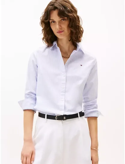 Regular Fit Stripe Stretch Oxford Shirt