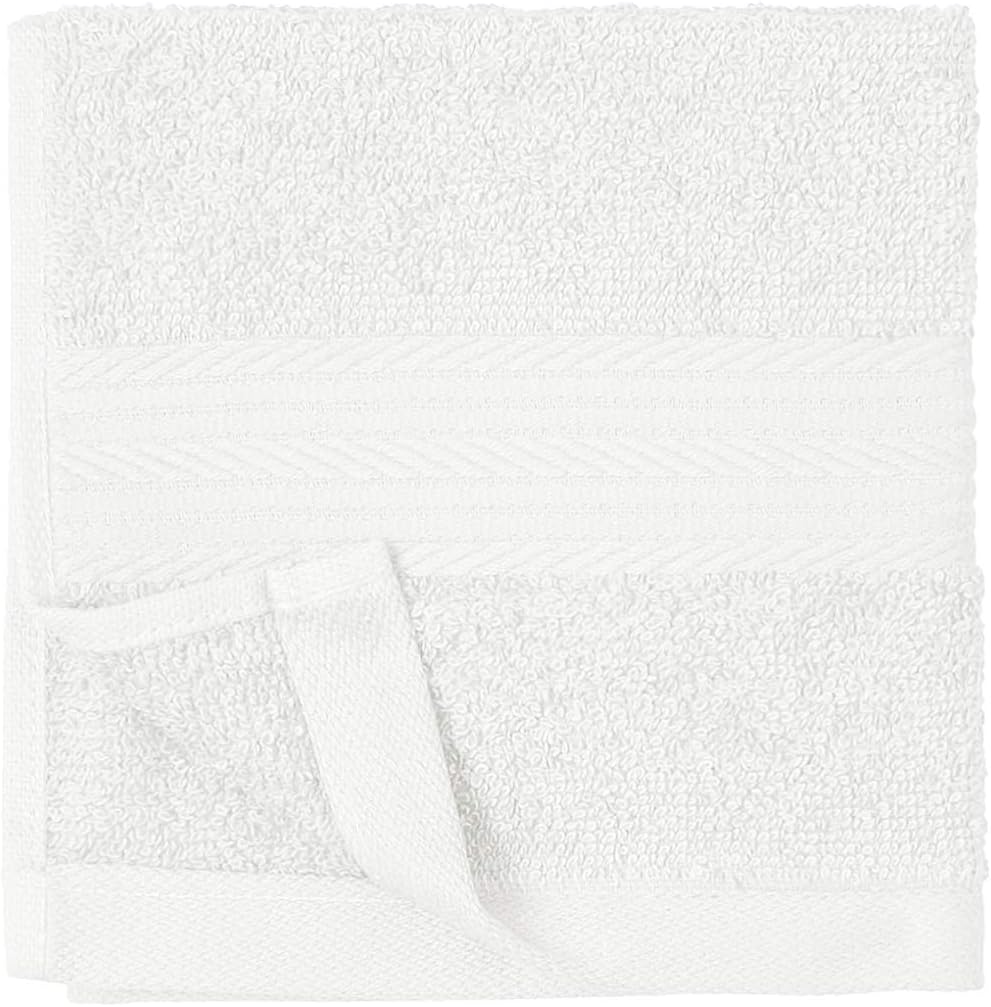 Fade-Resistant Cotton Washcloth - 12-Pack, Black