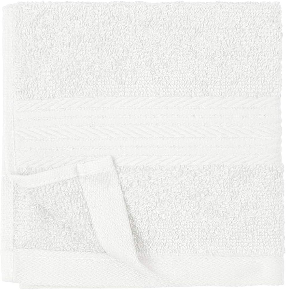 Fade-Resistant Cotton Washcloth - 12-Pack, Black