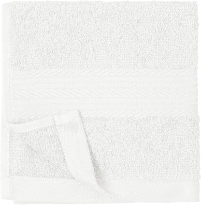 Fade-Resistant Cotton Washcloth - 12-Pack, Black