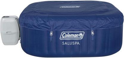 Coleman SaluSpa AirJet Inflatable Hot Tub Square Portable Outdoor Spa（4 to 6 Person）