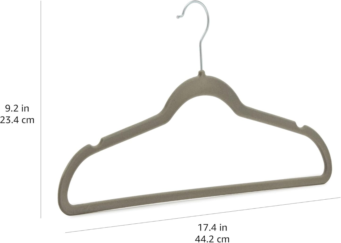 Velvet, Non-Slip Suit Clothes Hangers, Ivory/Rose Gold - Pack of 30