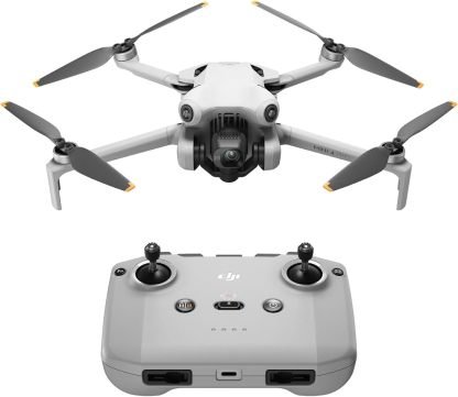 DJI Mini 4 Pro (DJI RC 2), Drones with Camera for Adults 4K, Under 0.549 lbs/249 g, 34 Mins Flight Time, 20km Max Video Transmission Distance, Omnidirectional Vision Sensing, Mini Drone for Beginners