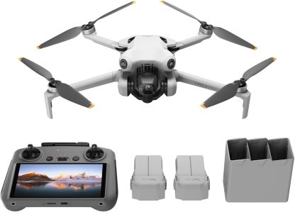 DJI Mini 4 Pro (DJI RC 2), Drones with Camera for Adults 4K, Under 0.549 lbs/249 g, 34 Mins Flight Time, 20km Max Video Transmission Distance, Omnidirectional Vision Sensing, Mini Drone for Beginners