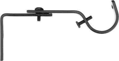 2.5cm Curtain Rod with Round Finials - 1-Pack, 183cm -366cm, Black