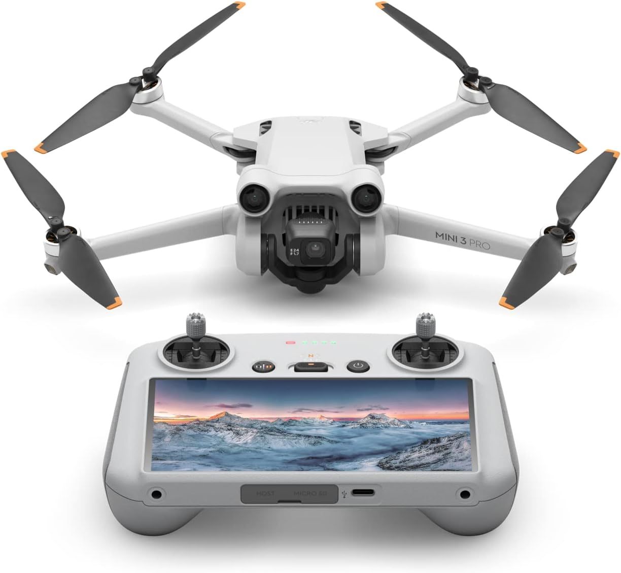 DJI Mini 4 Pro (DJI RC 2), Drones with Camera for Adults 4K, Under 0.549 lbs/249 g, 34 Mins Flight Time, 20km Max Video Transmission Distance, Omnidirectional Vision Sensing, Mini Drone for Beginners