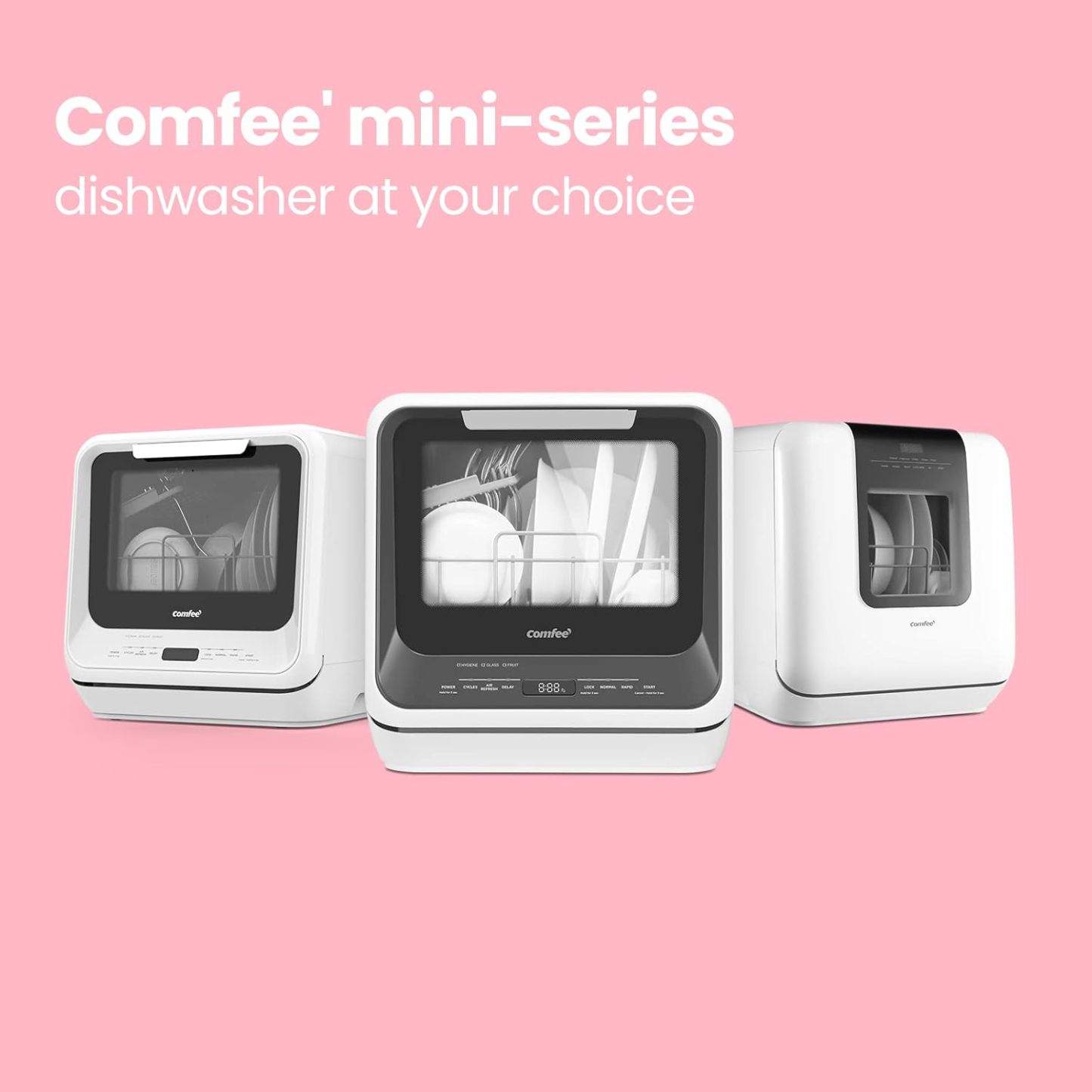 COMFEE' Portable Mini Countertop Dishwasher