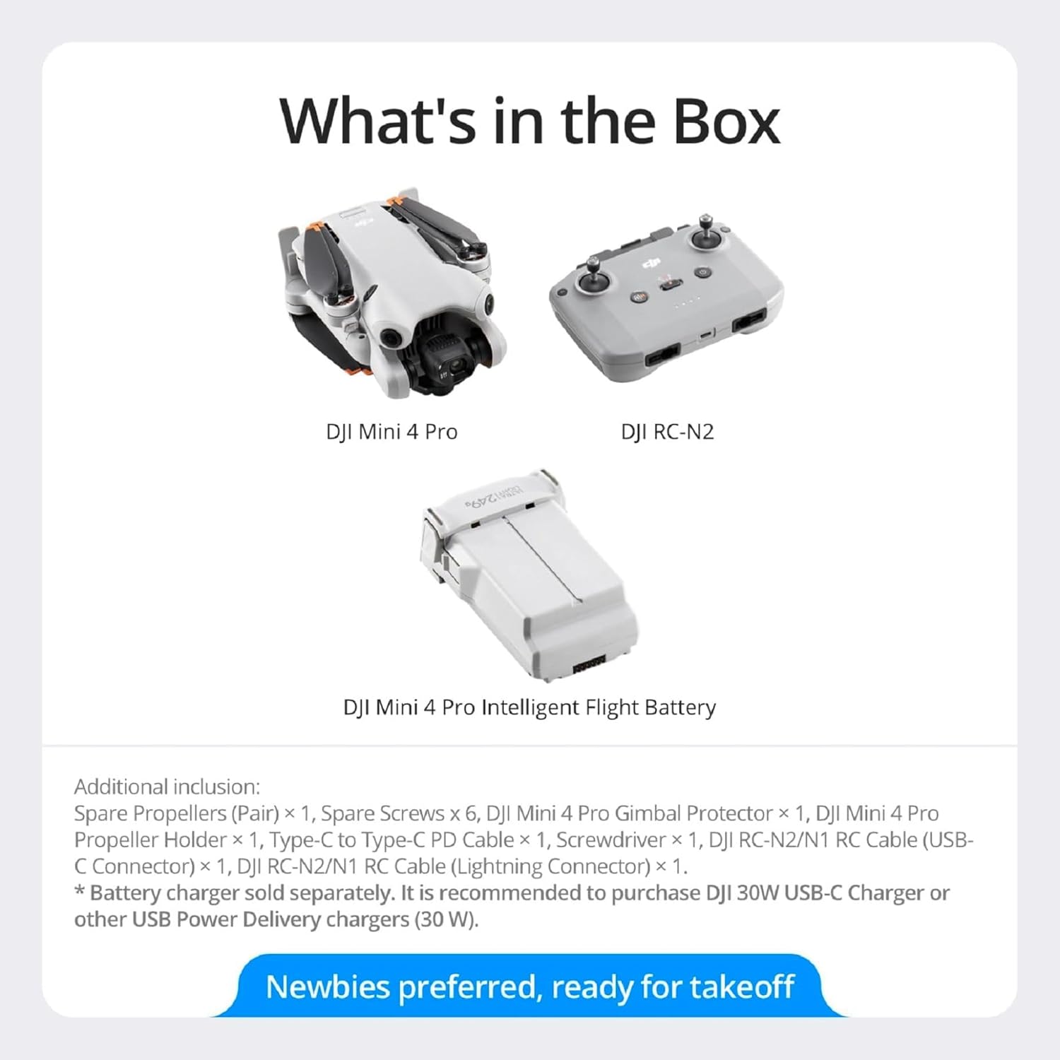 DJI Mini 4 Pro (DJI RC 2), Drones with Camera for Adults 4K, Under 0.549 lbs/249 g, 34 Mins Flight Time, 20km Max Video Transmission Distance, Omnidirectional Vision Sensing, Mini Drone for Beginners