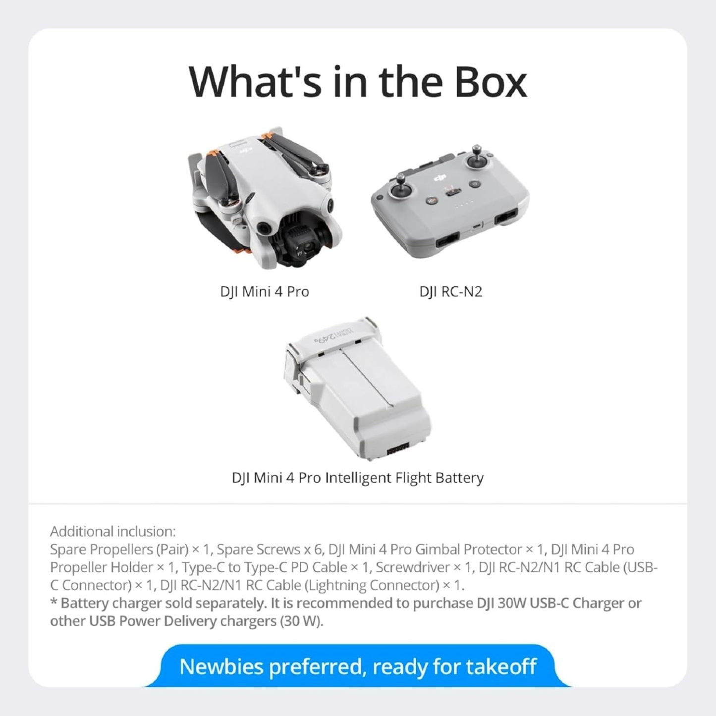 DJI Mini 4 Pro (DJI RC 2), Drones with Camera for Adults 4K, Under 0.549 lbs/249 g, 34 Mins Flight Time, 20km Max Video Transmission Distance, Omnidirectional Vision Sensing, Mini Drone for Beginners