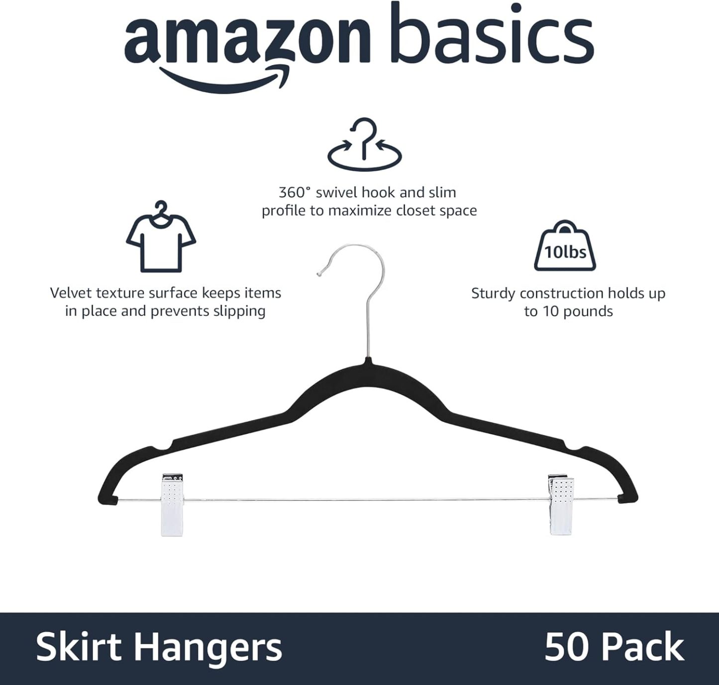 Velvet, Non-Slip Suit Clothes Hangers, Ivory/Rose Gold - Pack of 30