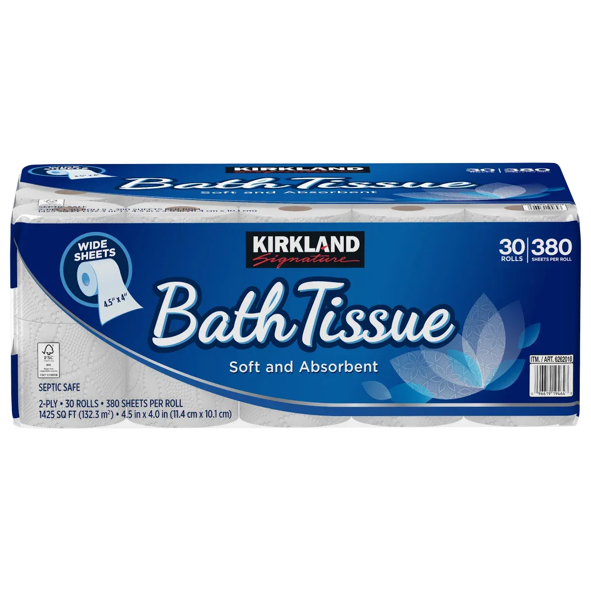 Kithtrkland Signthtature Bath Tissue, 2-Ply, 380 Sheets, 30 Rolls