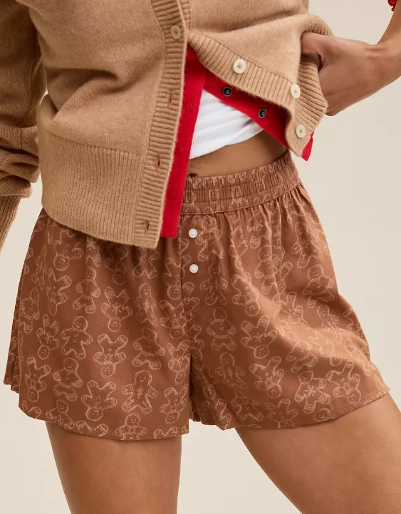 Aerie Flannel Girl Boxer