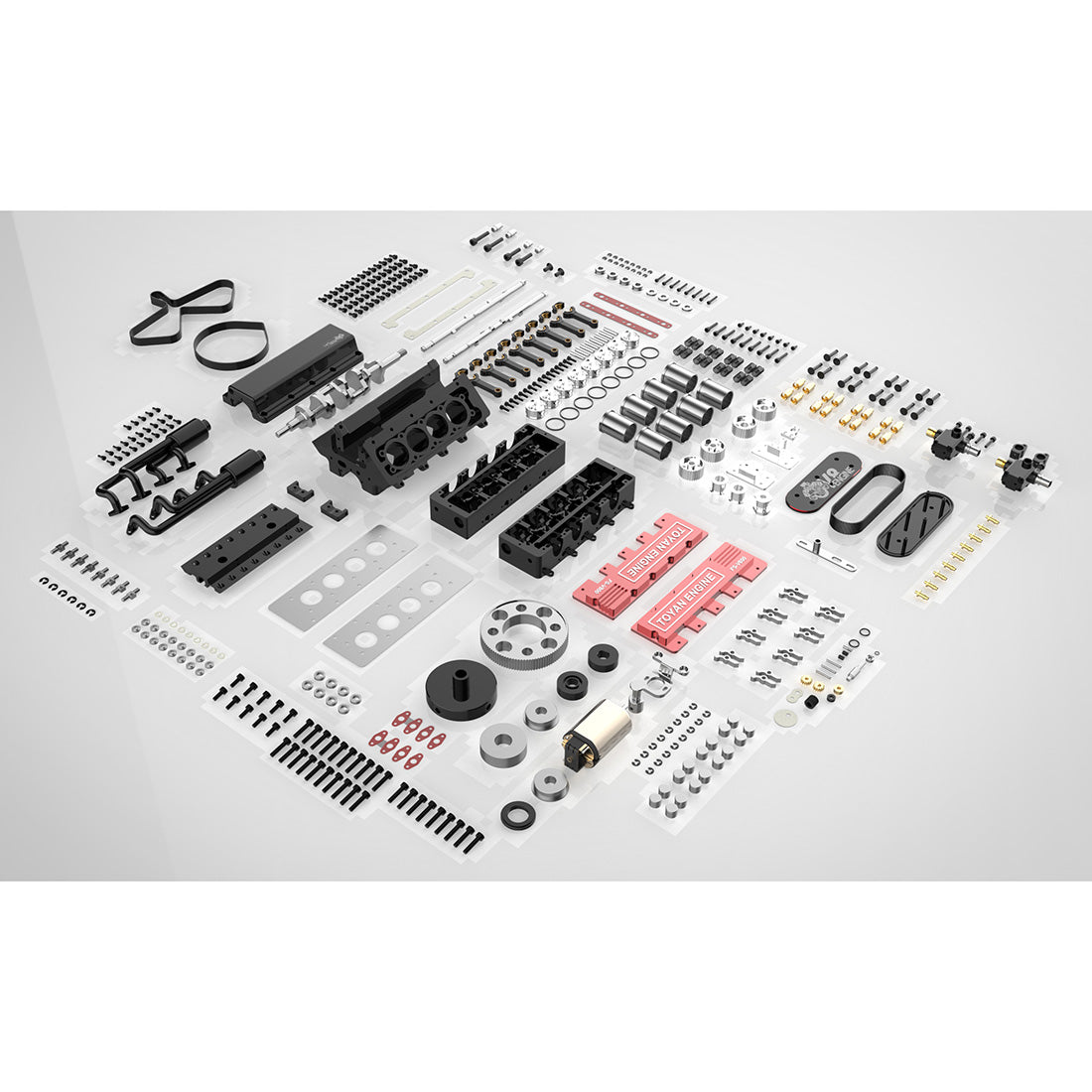 Tothtyan V8 FS-V800 28cc Engine RTR Nitro Engine Model Kits with Supercharger