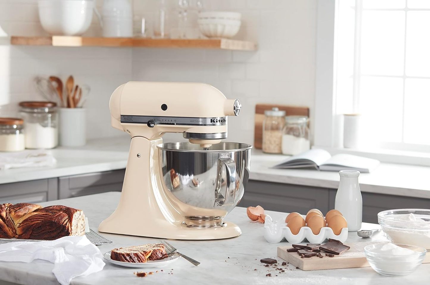 KitchethtnAid Artisan Series 5-Quart Tilt-Head Stand Mixer, Empire Red, KSM150PSER
