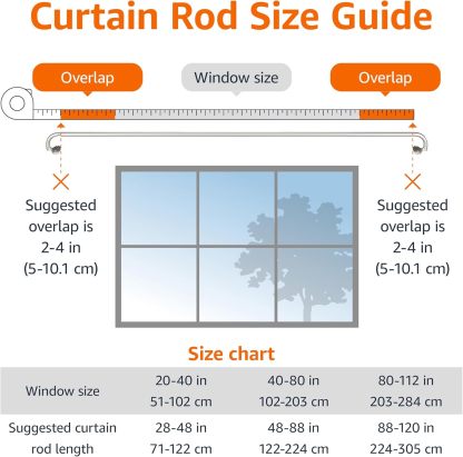 Adjustable Room Darkening Blackout Curtain Rod, 48" to 88", Nickel