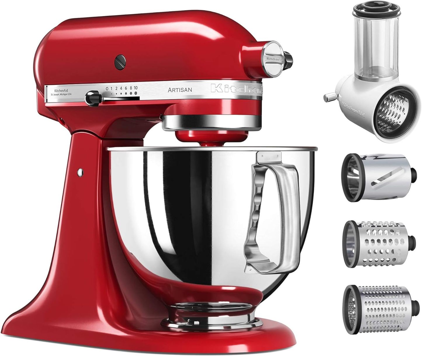 KitchethtnAid Artisan Series 5-Quart Tilt-Head Stand Mixer, Empire Red, KSM150PSER