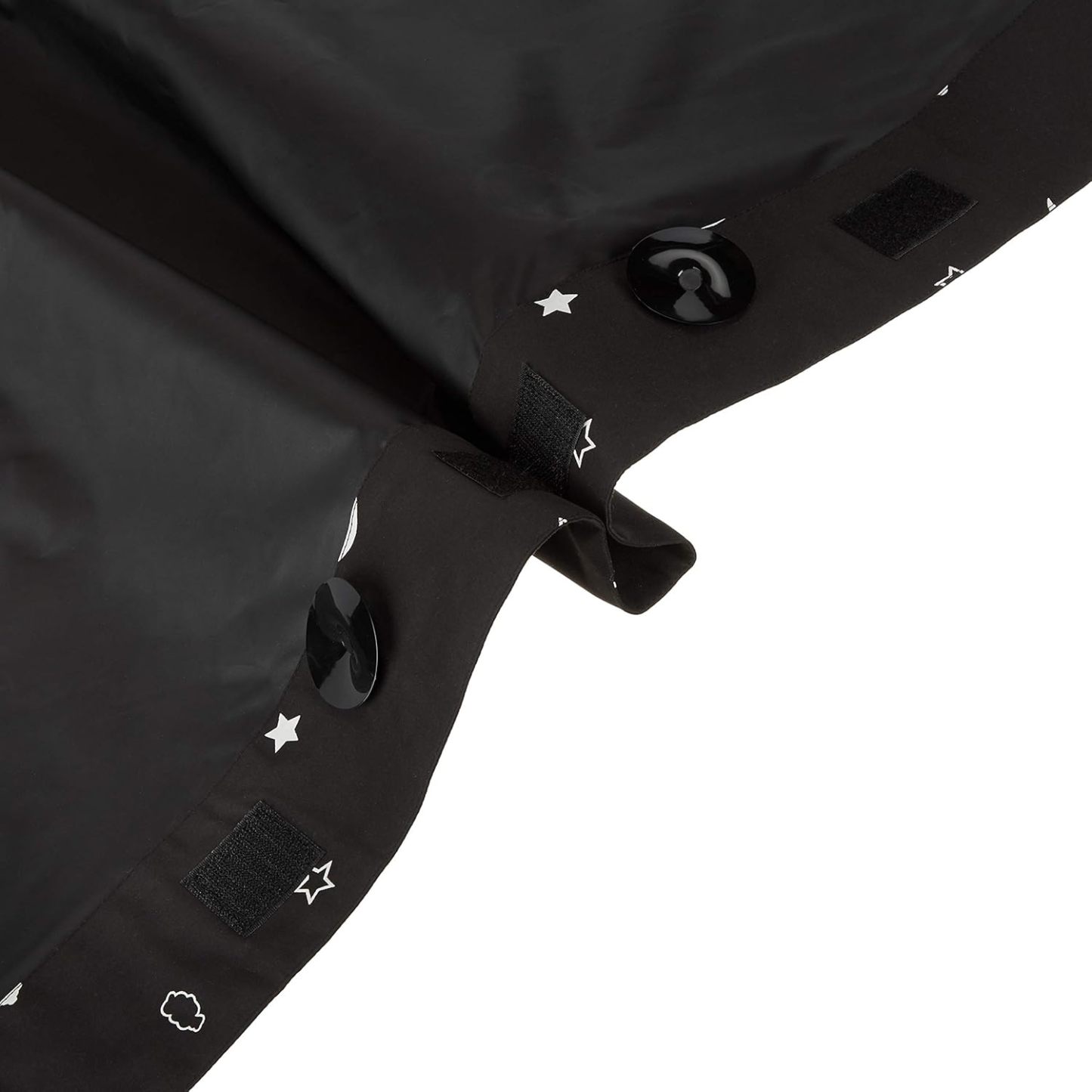 Portable Window Blackout Shades with Suction Cups, Moon and Stars Design, 78 x 50 Inch, 1 Pack