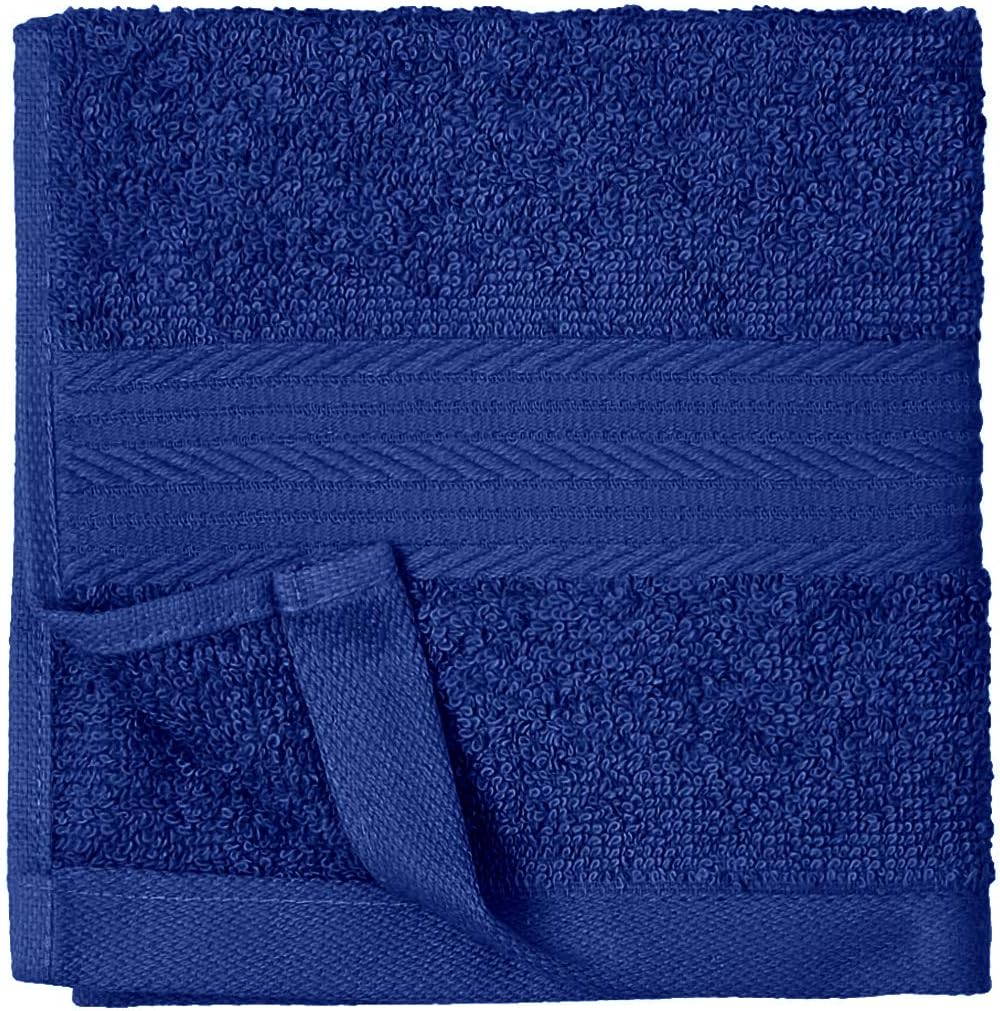 Fade-Resistant Cotton Washcloth - 12-Pack, Black