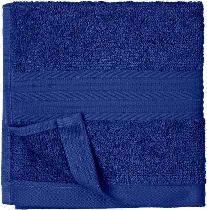 Fade-Resistant Cotton Washcloth - 12-Pack, Black