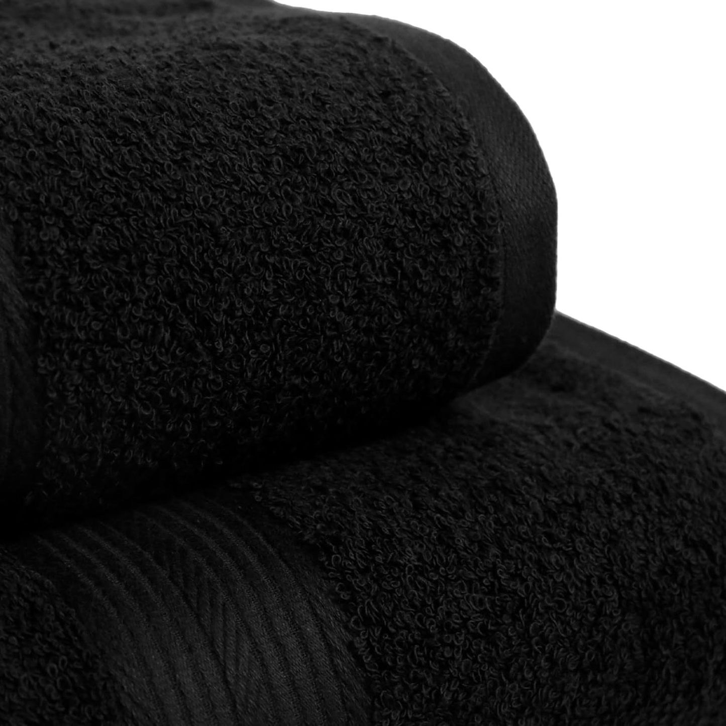 Fade-Resistant Cotton Washcloth - 12-Pack, Black