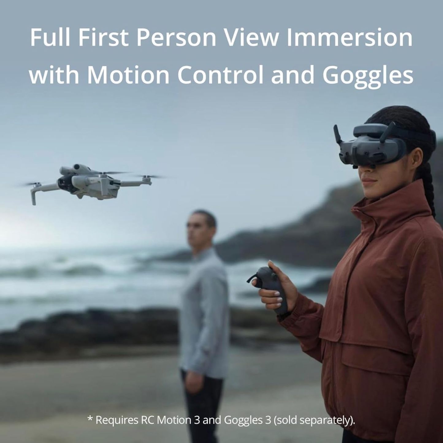 DJI Mini 4 Pro (DJI RC 2), Drones with Camera for Adults 4K, Under 0.549 lbs/249 g, 34 Mins Flight Time, 20km Max Video Transmission Distance, Omnidirectional Vision Sensing, Mini Drone for Beginners