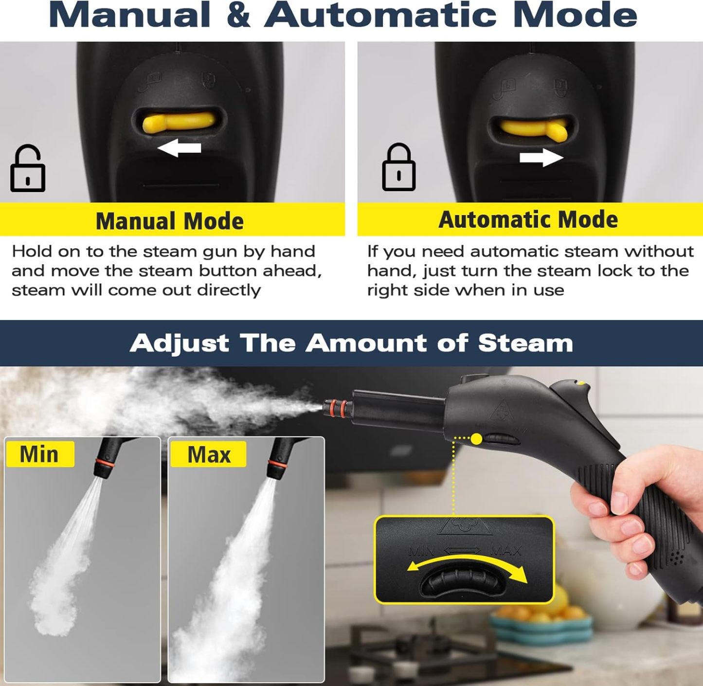 Handheld Steam Cleaner with 21 Accessories