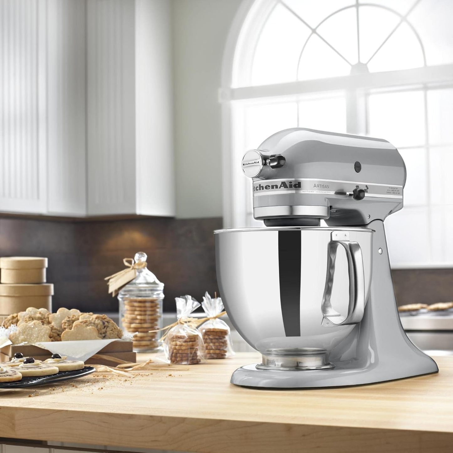 KitchethtnAid Artisan Series 5-Quart Tilt-Head Stand Mixer, Empire Red, KSM150PSER