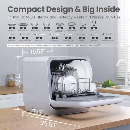 COMFEE' Portable Mini Countertop Dishwasher
