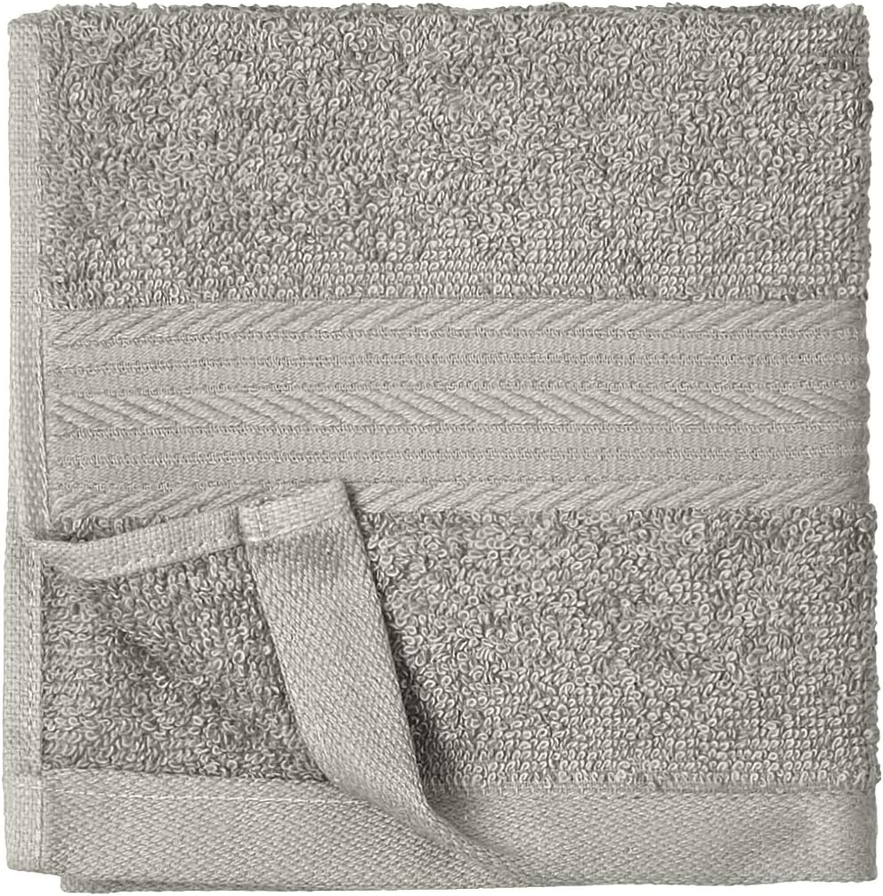 Fade-Resistant Cotton Washcloth - 12-Pack, Black