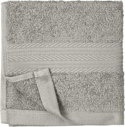 Fade-Resistant Cotton Washcloth - 12-Pack, Black