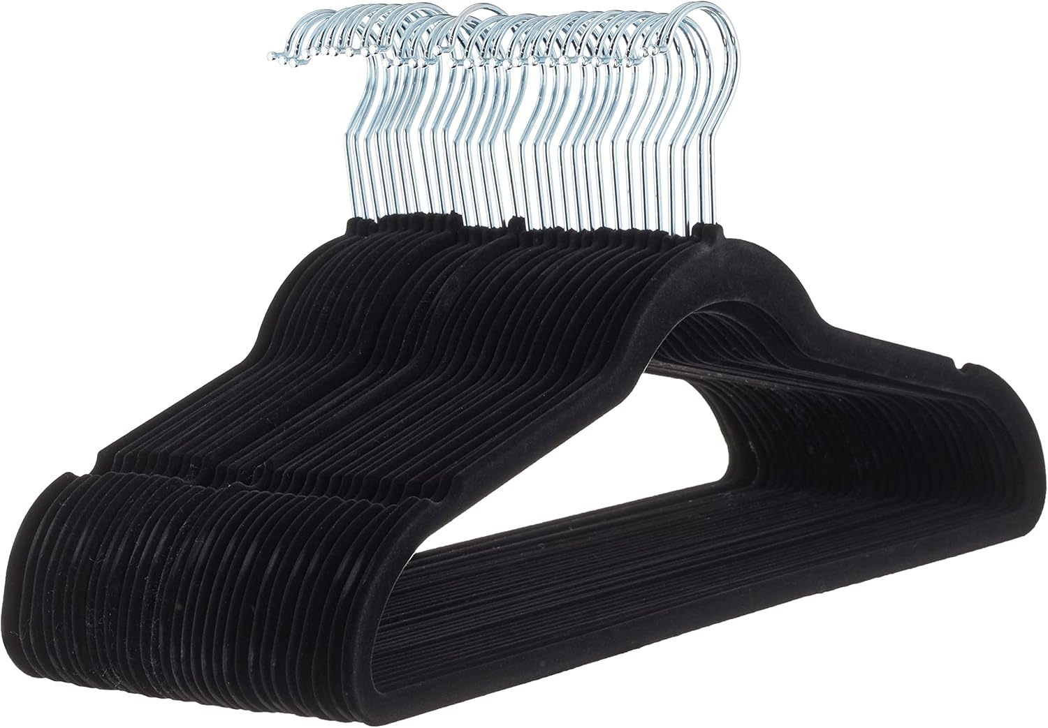 Velvet, Non-Slip Suit Clothes Hangers, Ivory/Rose Gold - Pack of 30