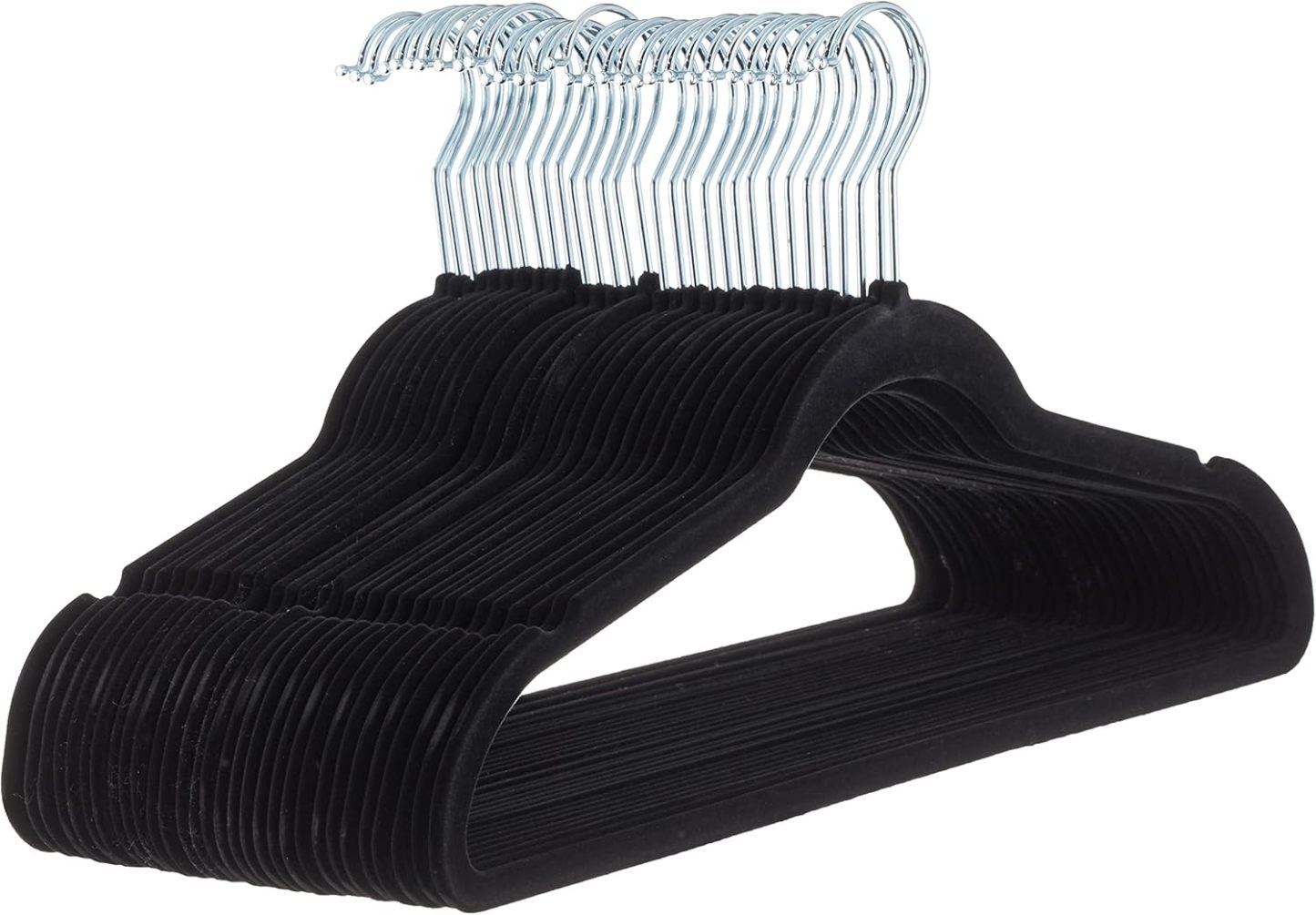 Velvet, Non-Slip Suit Clothes Hangers, Ivory/Rose Gold - Pack of 30
