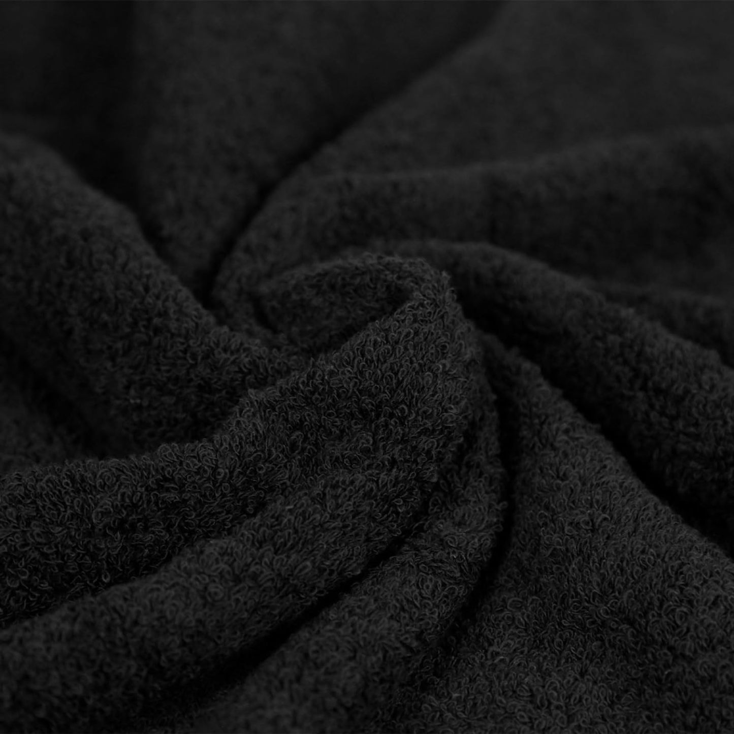 Fade-Resistant Cotton Washcloth - 12-Pack, Black