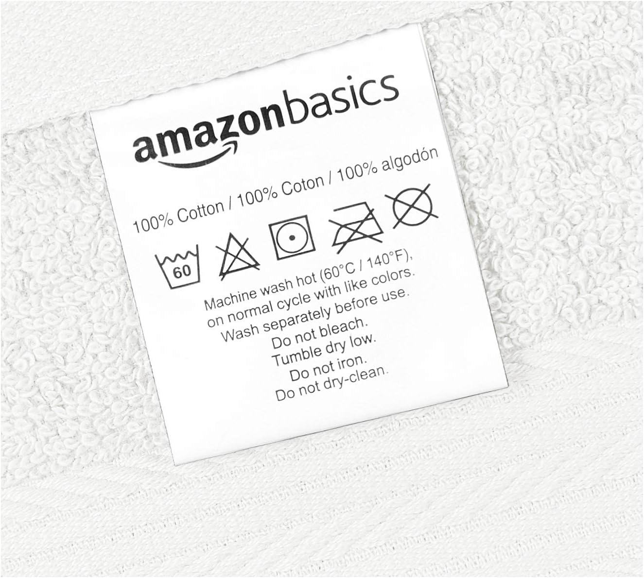 Fade-Resistant Cotton Washcloth - 12-Pack, Black