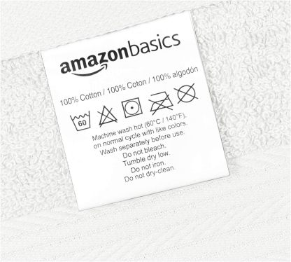 Fade-Resistant Cotton Washcloth - 12-Pack, Black