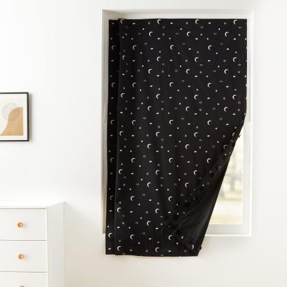 Portable Window Blackout Shades with Suction Cups, Moon and Stars Design, 78 x 50 Inch, 1 Pack