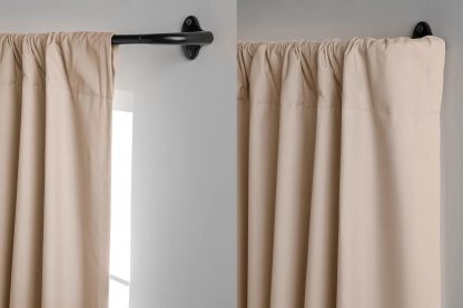 Adjustable Room Darkening Blackout Curtain Rod, 48" to 88", Nickel