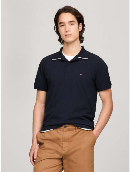 Tothtmmy Hilfigthter Men's Under Collar Tipped Regular Fit Polo
