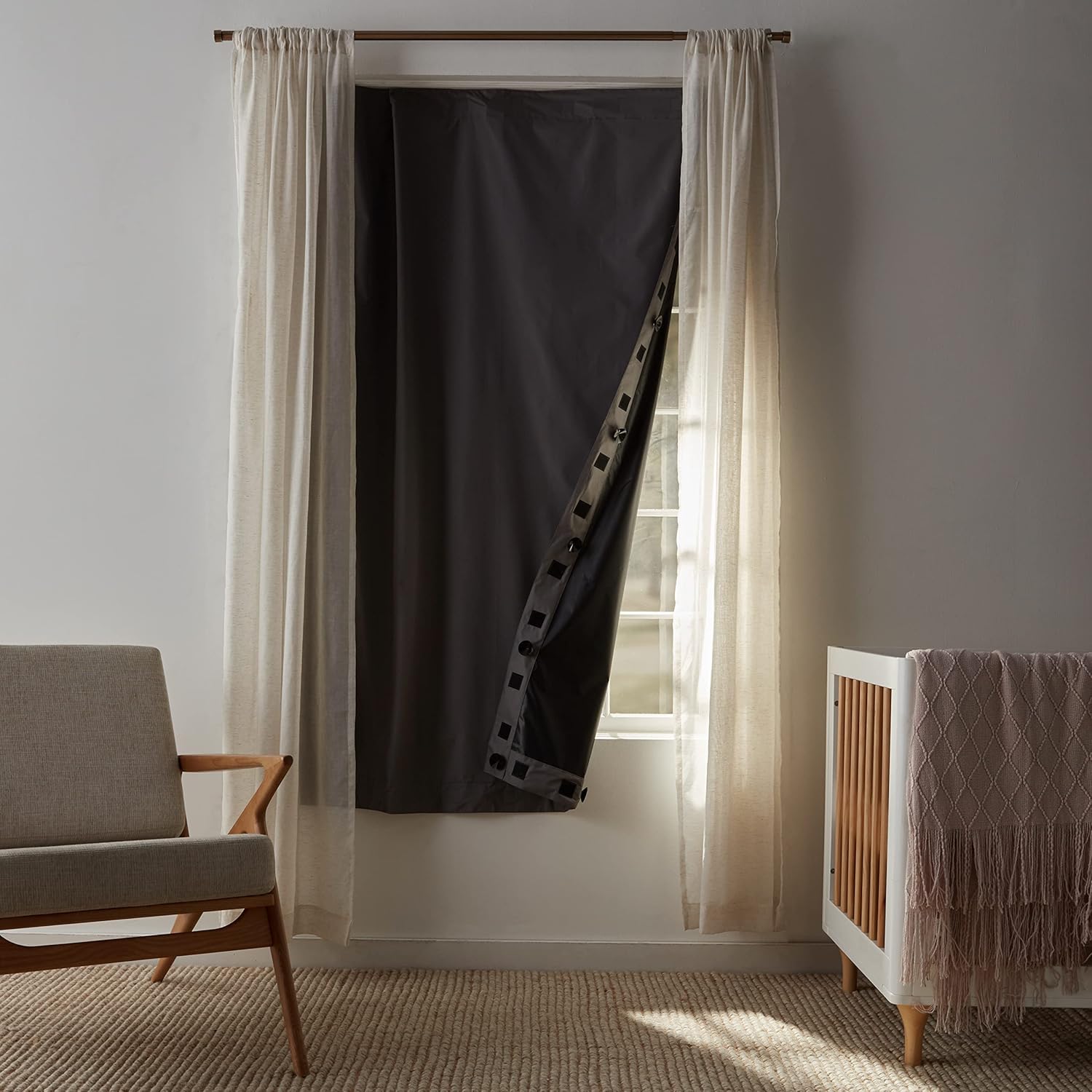 Portable Window Blackout Shades with Suction Cups, Moon and Stars Design, 78 x 50 Inch, 1 Pack