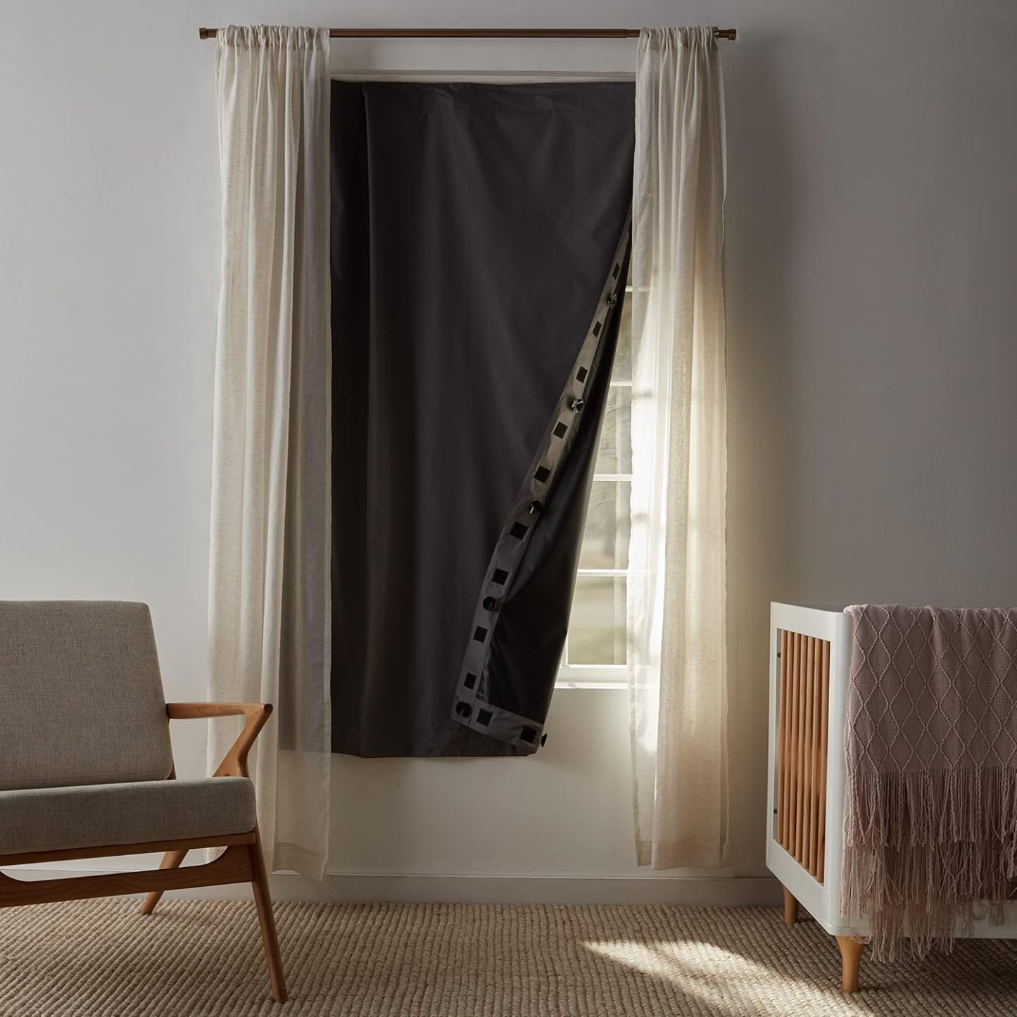 Portable Window Blackout Shades with Suction Cups, Moon and Stars Design, 78 x 50 Inch, 1 Pack