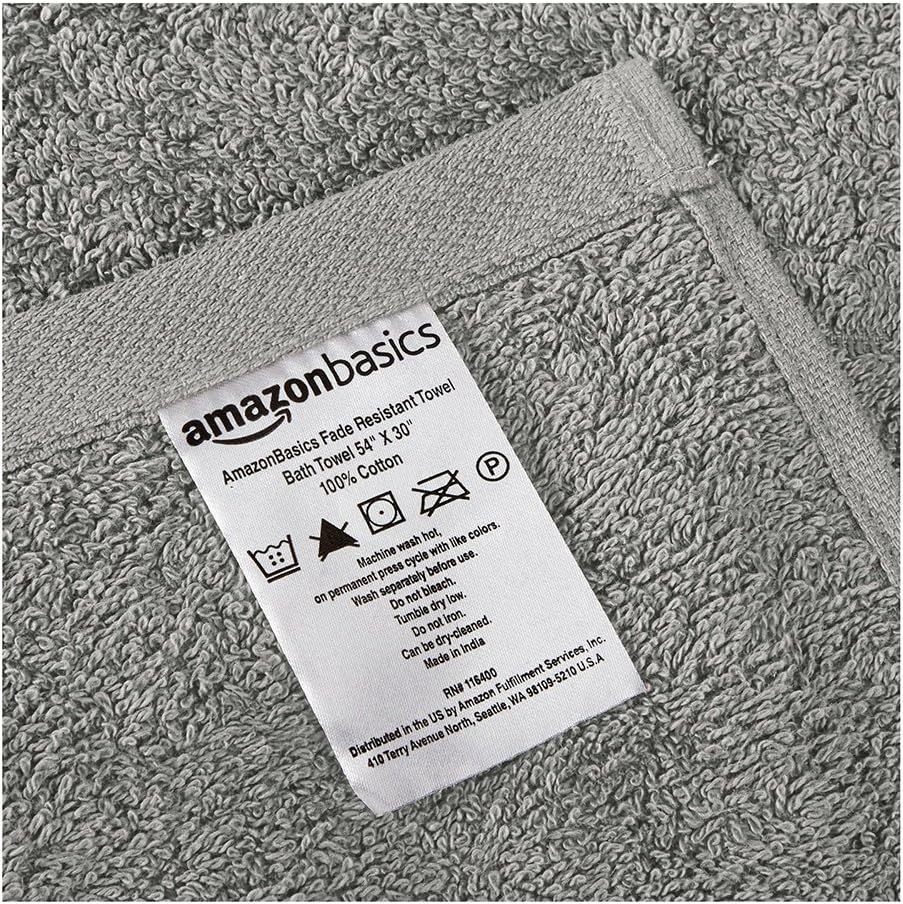 Fade-Resistant Cotton Washcloth - 12-Pack, Black