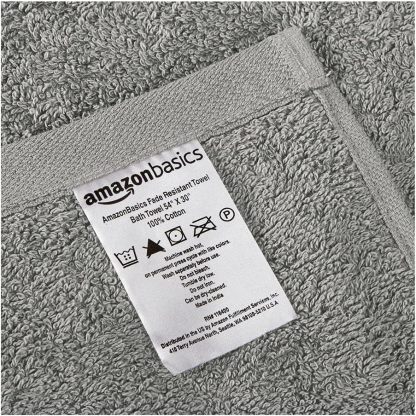 Fade-Resistant Cotton Washcloth - 12-Pack, Black