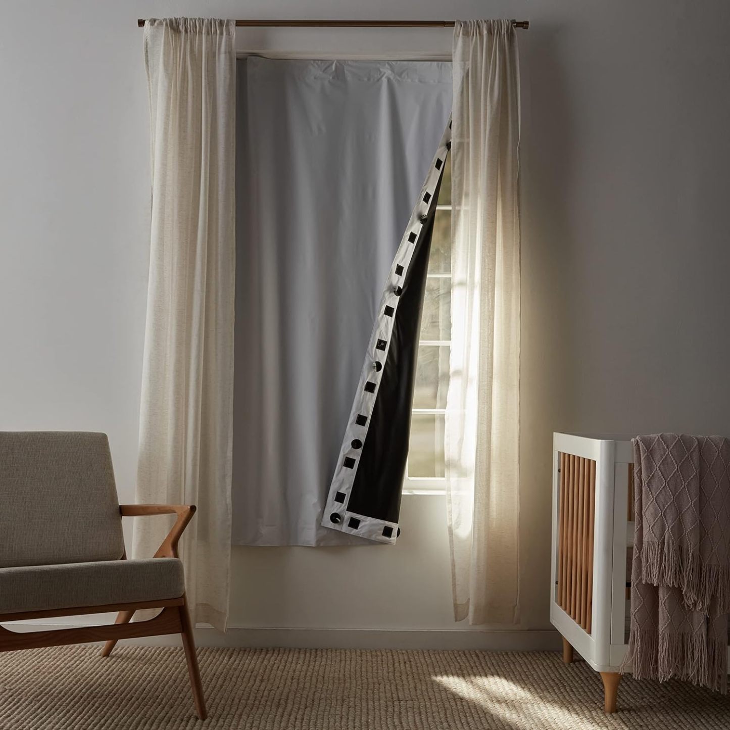 Portable Window Blackout Shades with Suction Cups, Moon and Stars Design, 78 x 50 Inch, 1 Pack