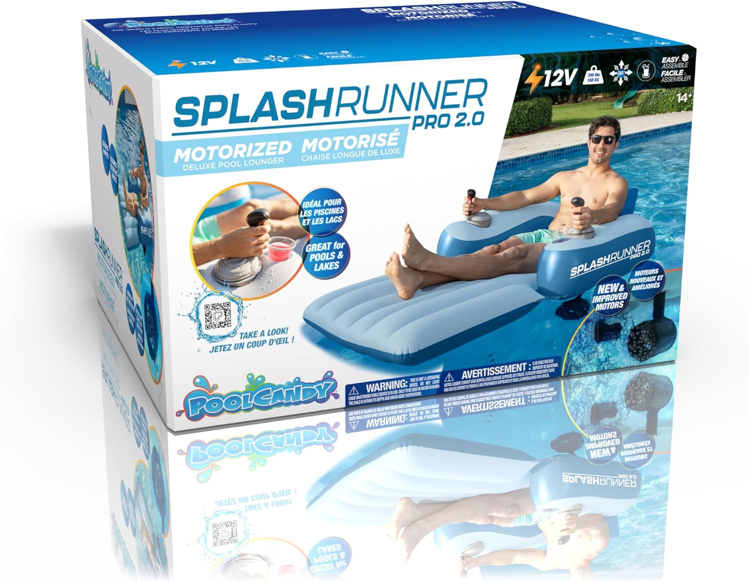 PoolCandy Splash Runner Motorized Pool Lounger