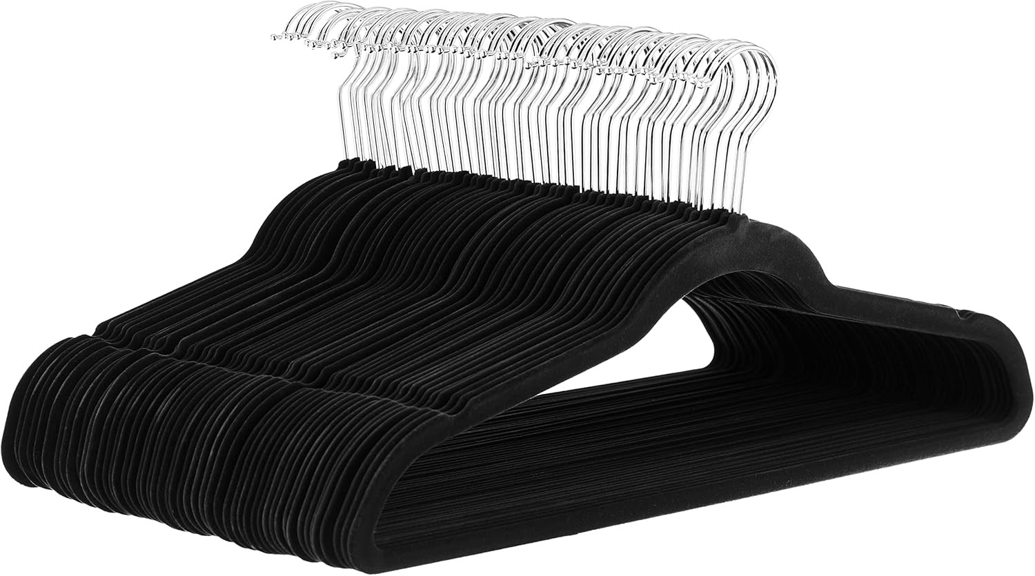 Velvet, Non-Slip Suit Clothes Hangers, Ivory/Rose Gold - Pack of 30