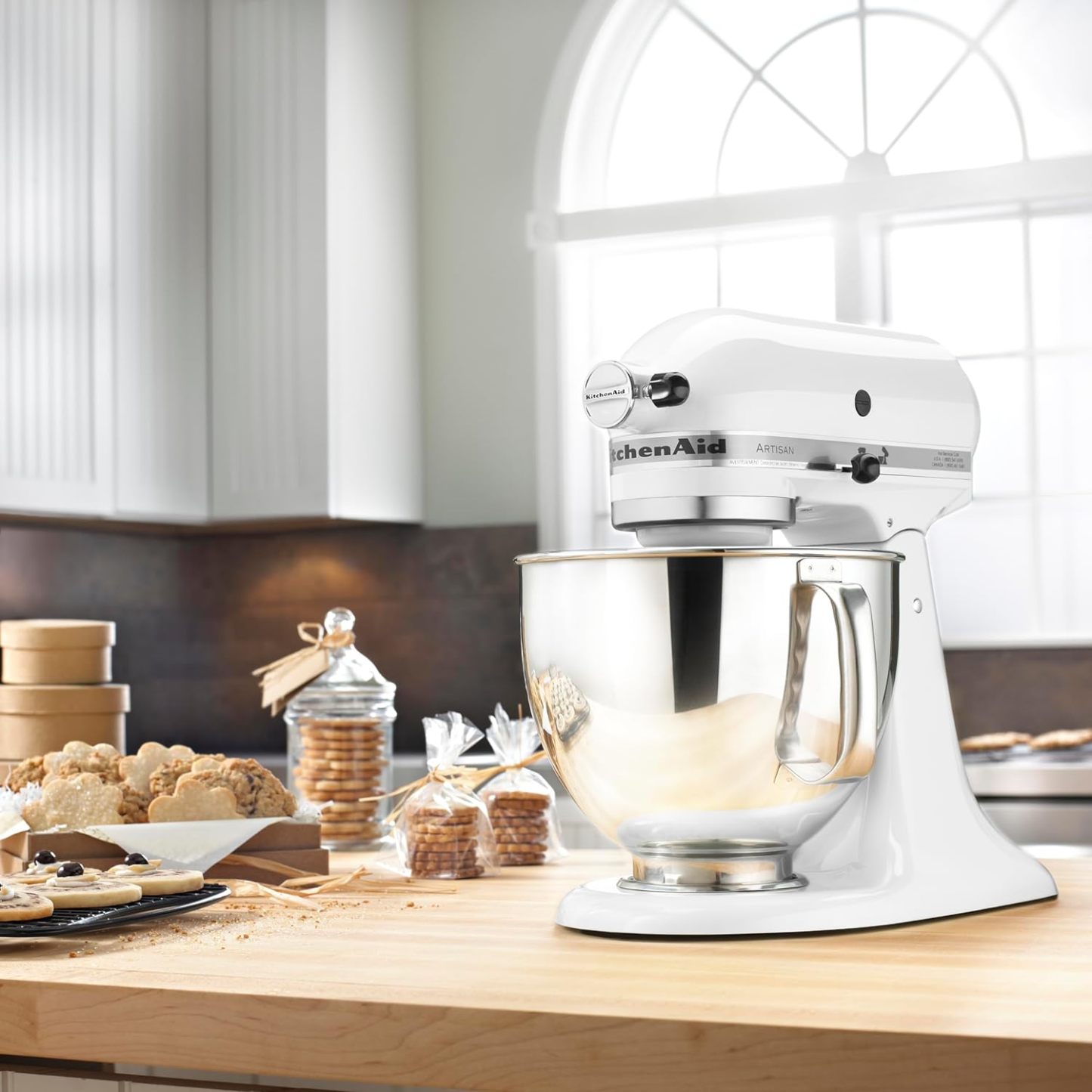KitchethtnAid Artisan Series 5-Quart Tilt-Head Stand Mixer, Empire Red, KSM150PSER