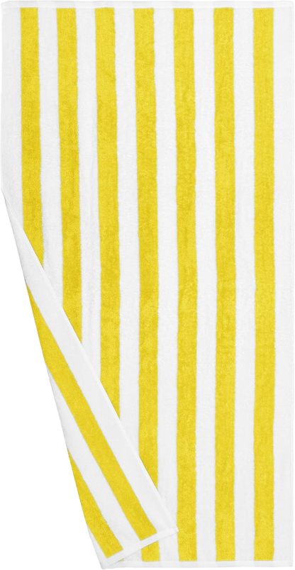 100% Cotton Terry Absorbent Cabana Stripe Pool & Beach Towel, Soft & Large, 2-Pack, Navy Blue, 30 in x 60 in