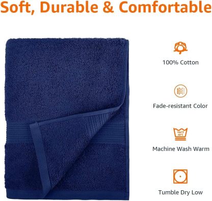 Fade-Resistant Cotton Washcloth - 12-Pack, Black