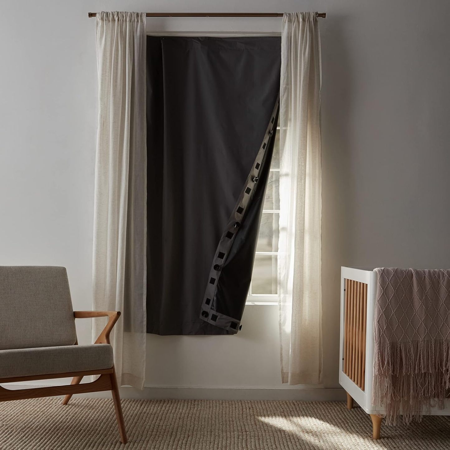 Portable Window Blackout Shades with Suction Cups, Moon and Stars Design, 78 x 50 Inch, 1 Pack