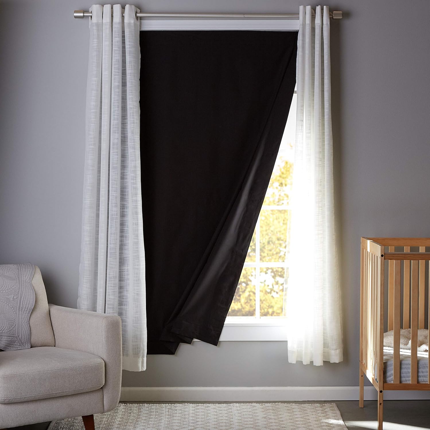 Portable Window Blackout Shades with Suction Cups, Moon and Stars Design, 78 x 50 Inch, 1 Pack